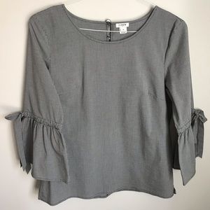 J. Crew Blk/wht gingham top